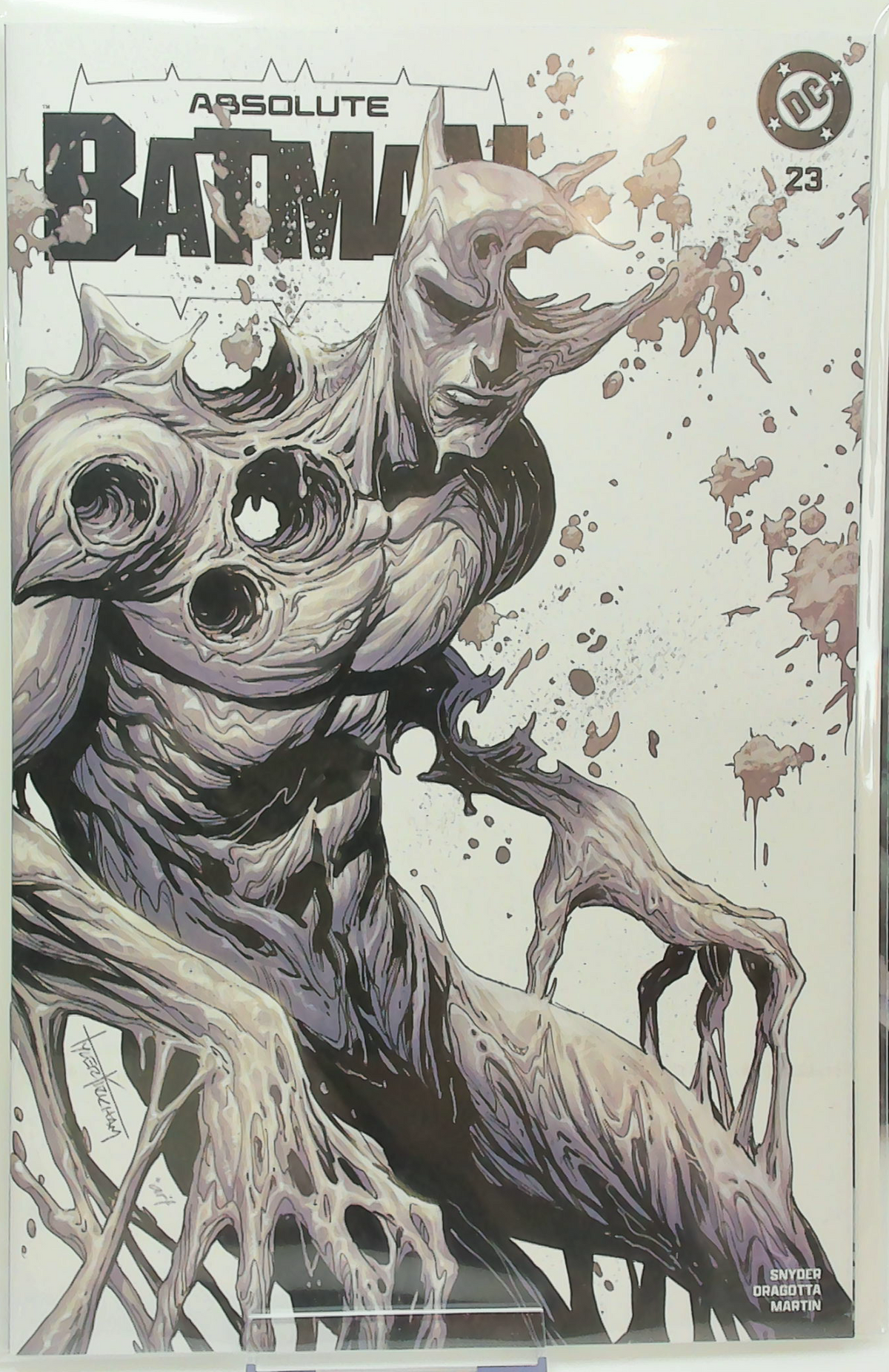 Absolute Batman #23 (2026) First full appearance of Absolute Clayface - Tyler Kirkham B&W Sketch Trade Dress Variant Ltd to 1500