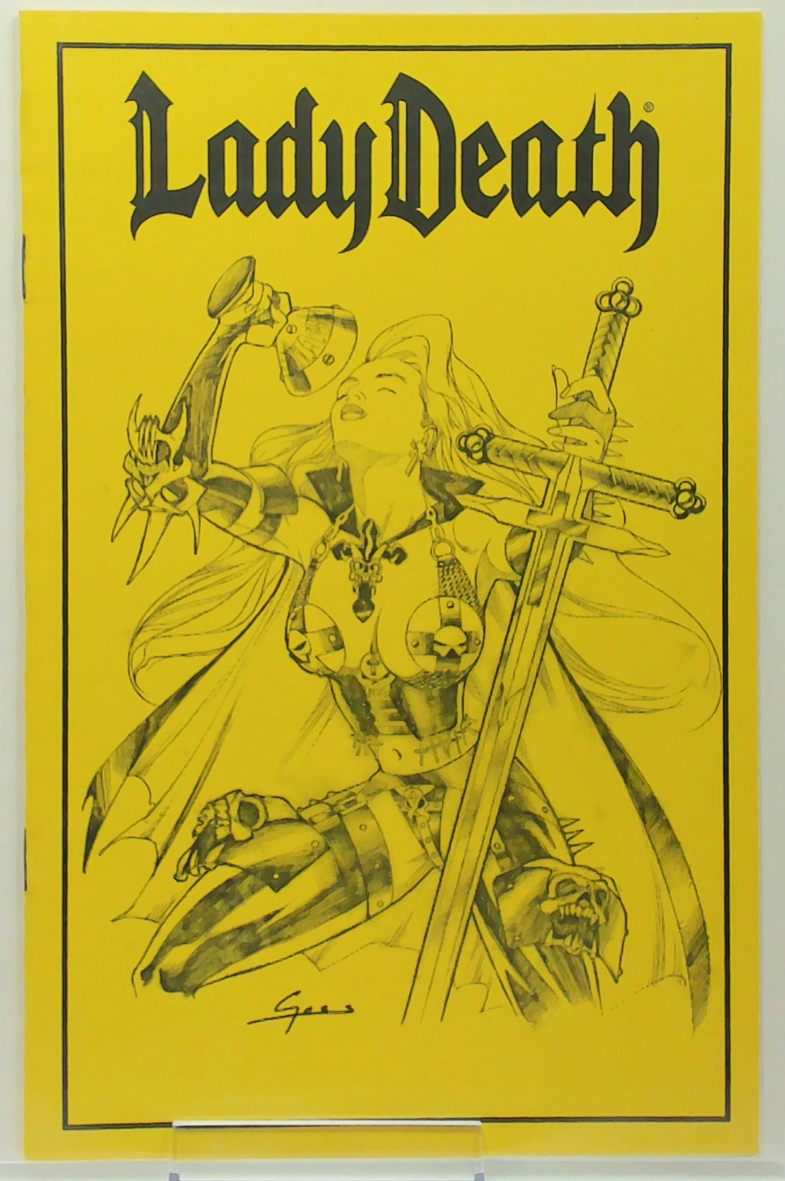Lady Death: Death Becomes Her Ashcan (1997) - Steven Hughes Yellow Variant