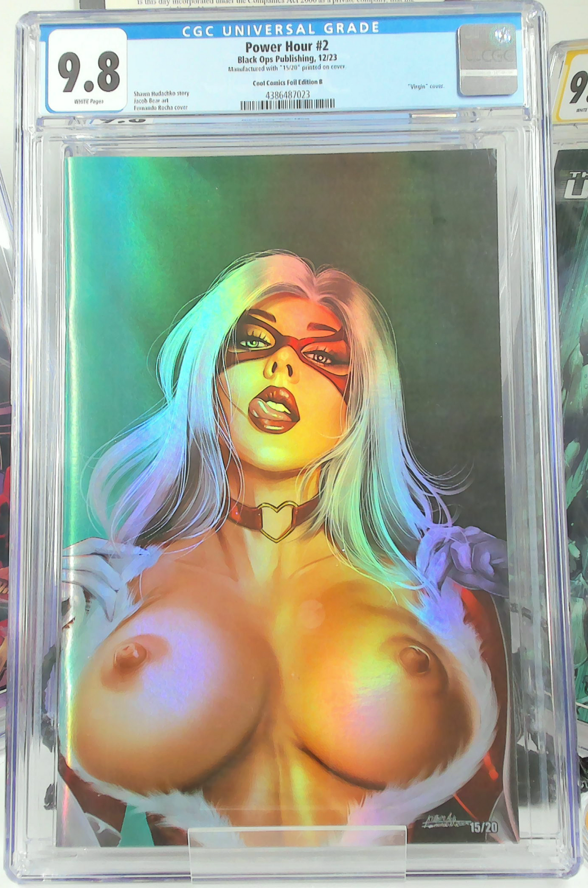 Power Hour #2 (2023) - Fernando Rocha Cool (Black Cat Cosplay) Comics Naughty "Virgin" Foil Edition B. Limited and numbered 15 of 20