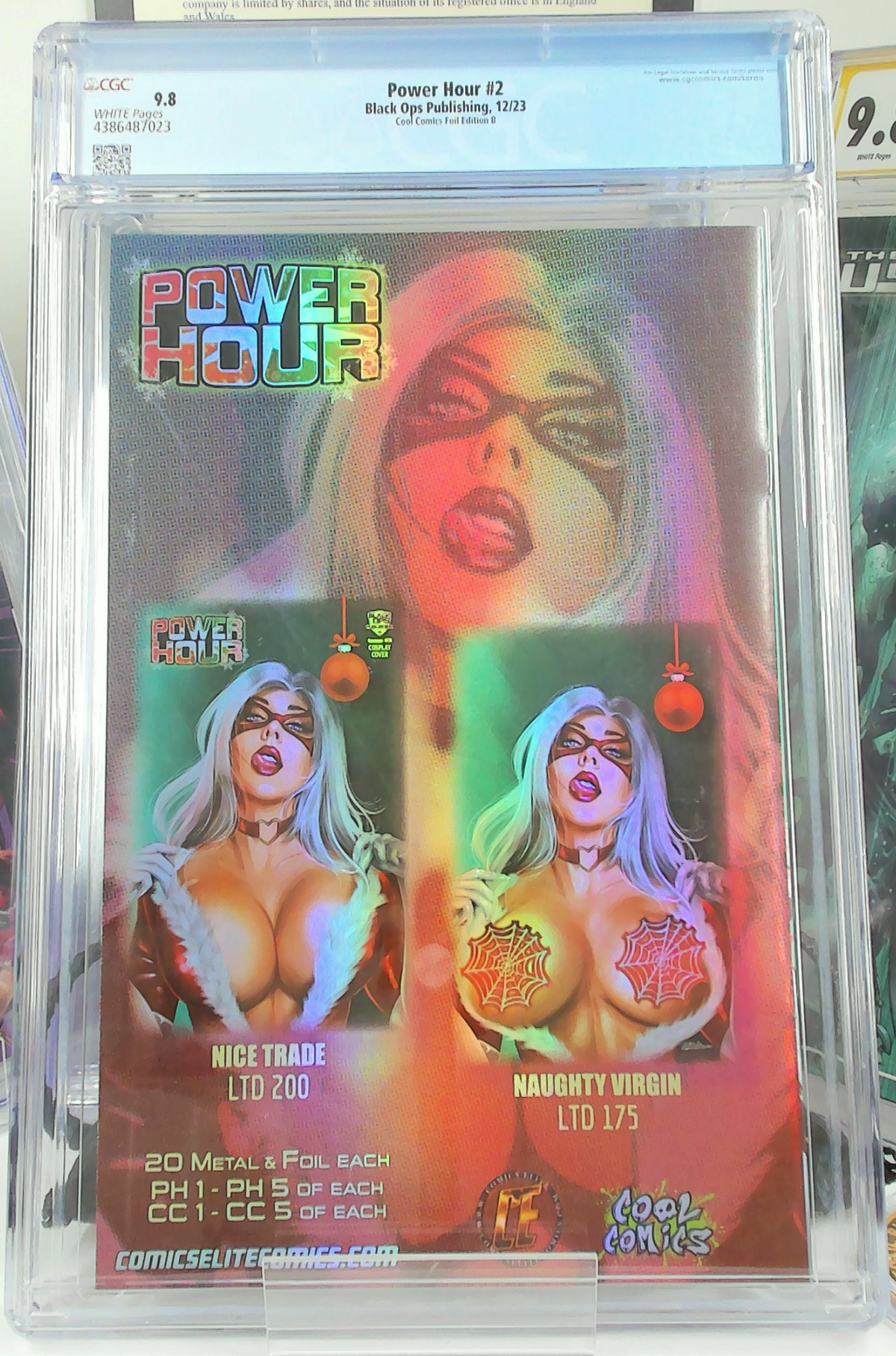 Power Hour #2 (2023) - Fernando Rocha Cool (Black Cat Cosplay) Comics Naughty "Virgin" Foil Edition B. Limited and numbered 15 of 20