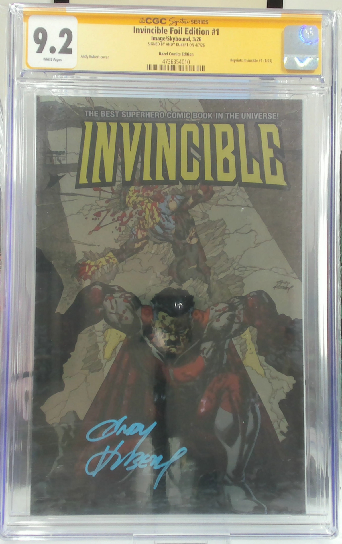 Invincible Foil Edition #1 (2026) - Andy Kubert Cover [Raj90027 Exclusive Foil]