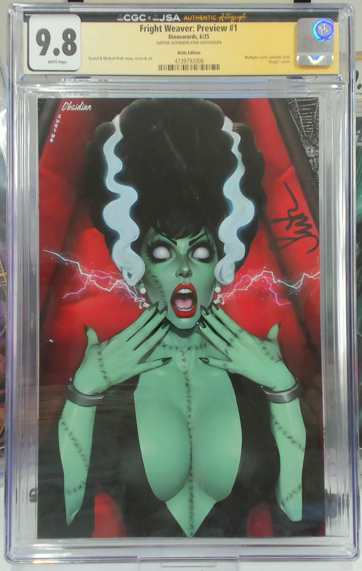 Fright Weaver: Preview #1 (2025) Ltd to 25 - Surtur Cover (Bride Edition Virgin Variant) – Graded JSA Authenticated Signed Slab