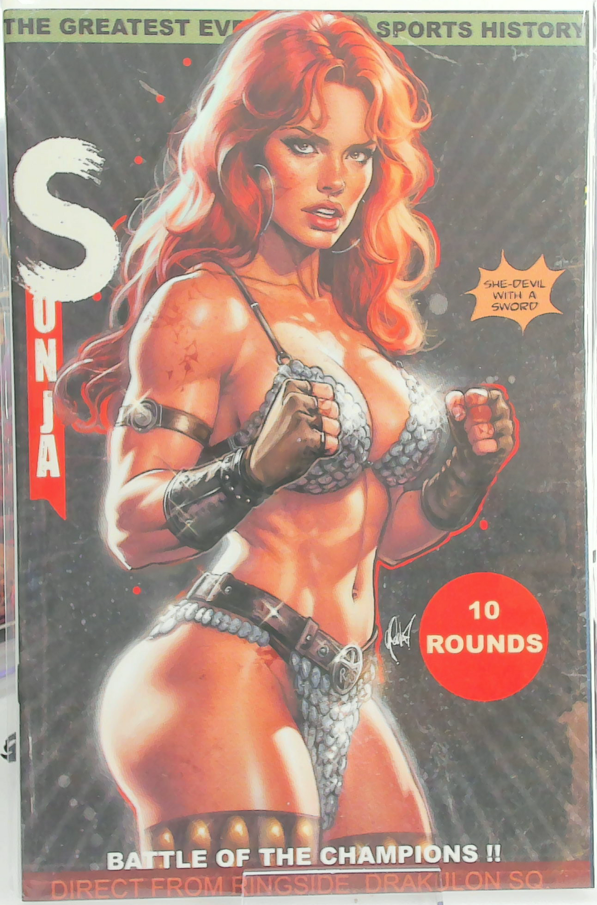 Vampirella versus Red Sonja #1 (2022) Ltd to 3000 - Marco Turini Connecting Cover A & Cover B Set
