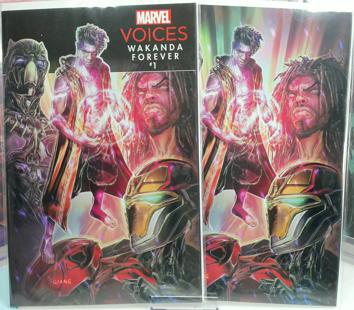 Marvel's Voices: Wakanda Forever #1 (2023) Ltd to 3000 & 1000 - John Giang 2-Book Variant Set (Trade Dress / Virgin)